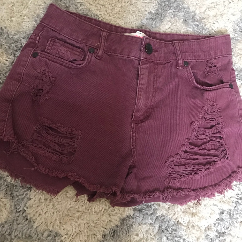 Distressed shorts